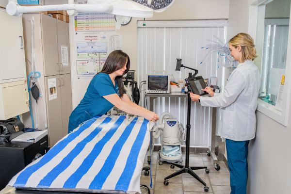 Dr. Julia Gallardo and Technician Samantha